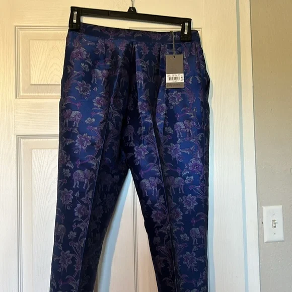 New authentic Alberta ferretti jacquard pants